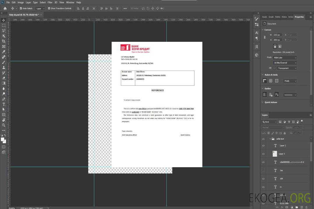 Référence Russia , Bank Home Credit , closure template